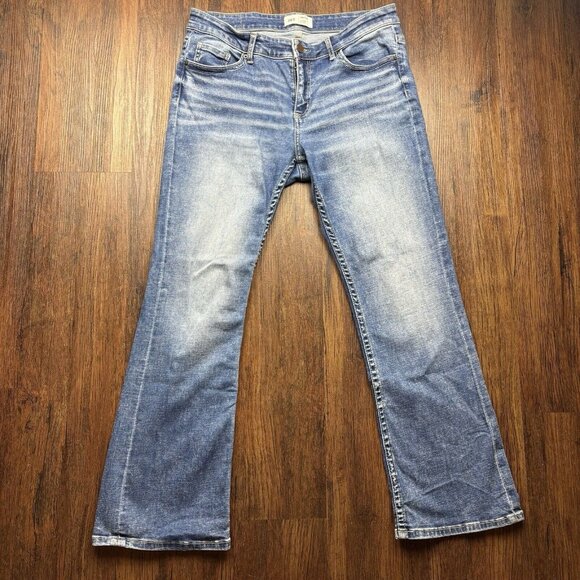 BKE Denim Denim - BKE Payton Mid Rise Boot Cut Jeans Medium Wash Distressed Women’s Size 30